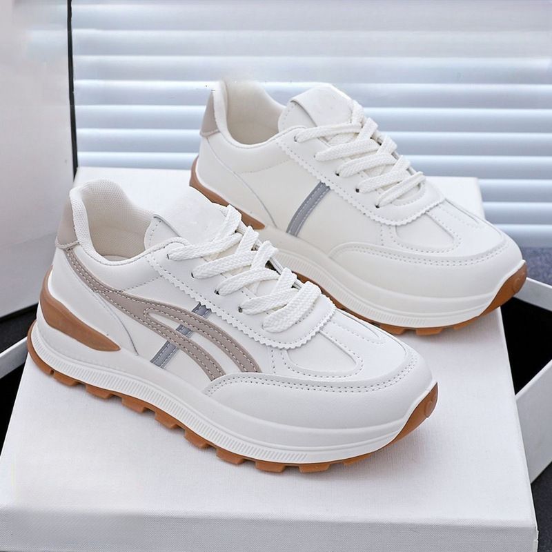 Summer Women's Shoes New Breathable White Shoes Women's All-match Korean Style Thick Sole Height-increasing sneaker Casual Torre Shoes Women