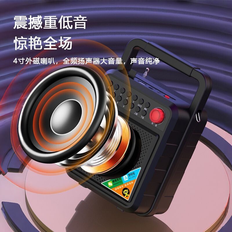 Jinye A3 Portable Bluetooth Speaker for Square Dancing, Portable Outdoor Subwoofer Karaoke Amplifier New Model