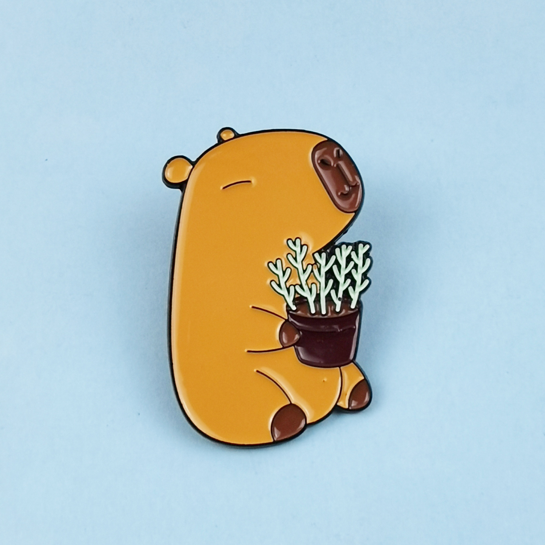 Cute Kapibala Alloy Insignia Dibujos animados lindo animal ramo de mano joyería accesorios broche al por mayor