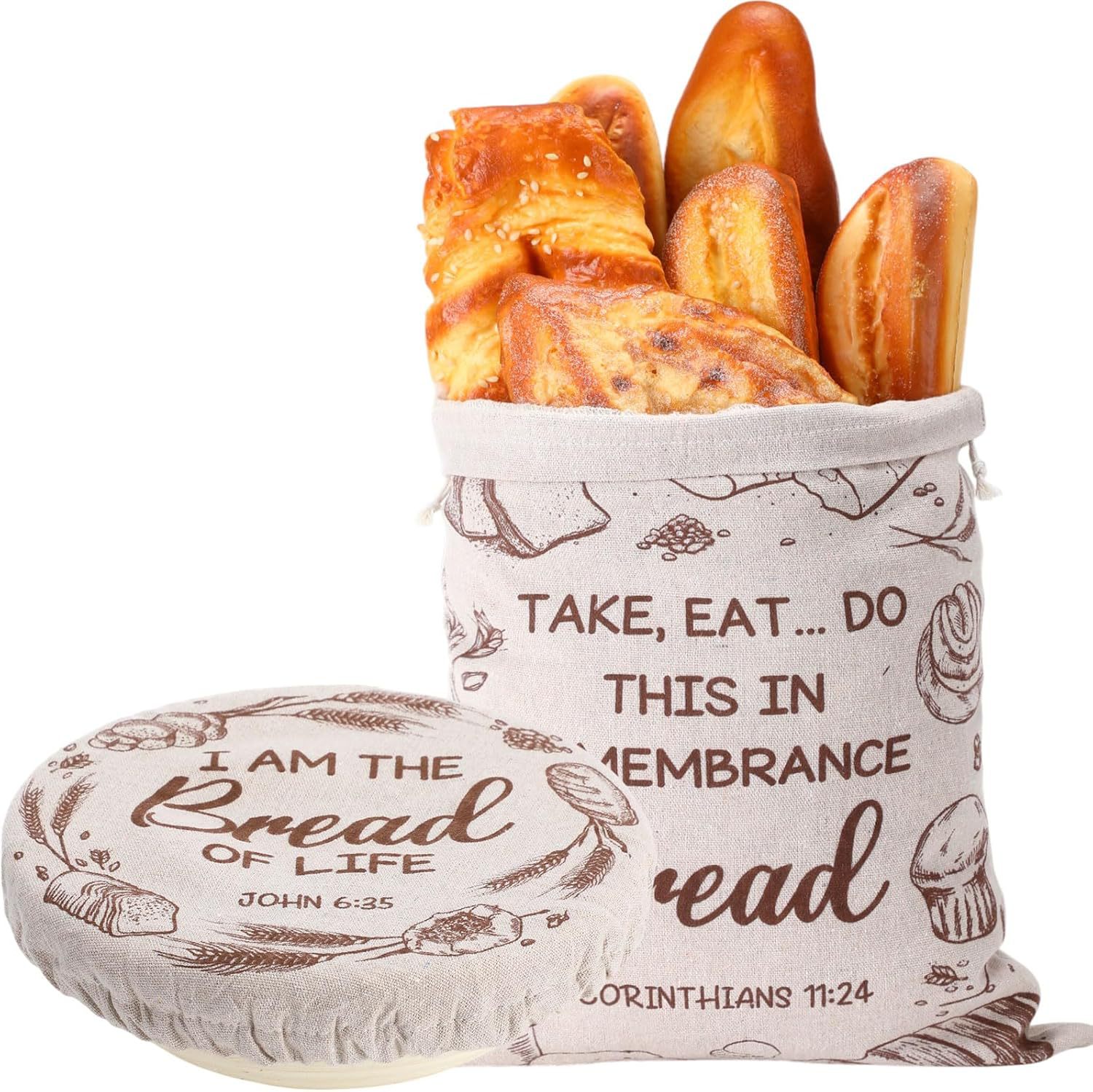 跨境面包用面包袋  塑料内衬棉亚麻布保鲜袋储存酸面团