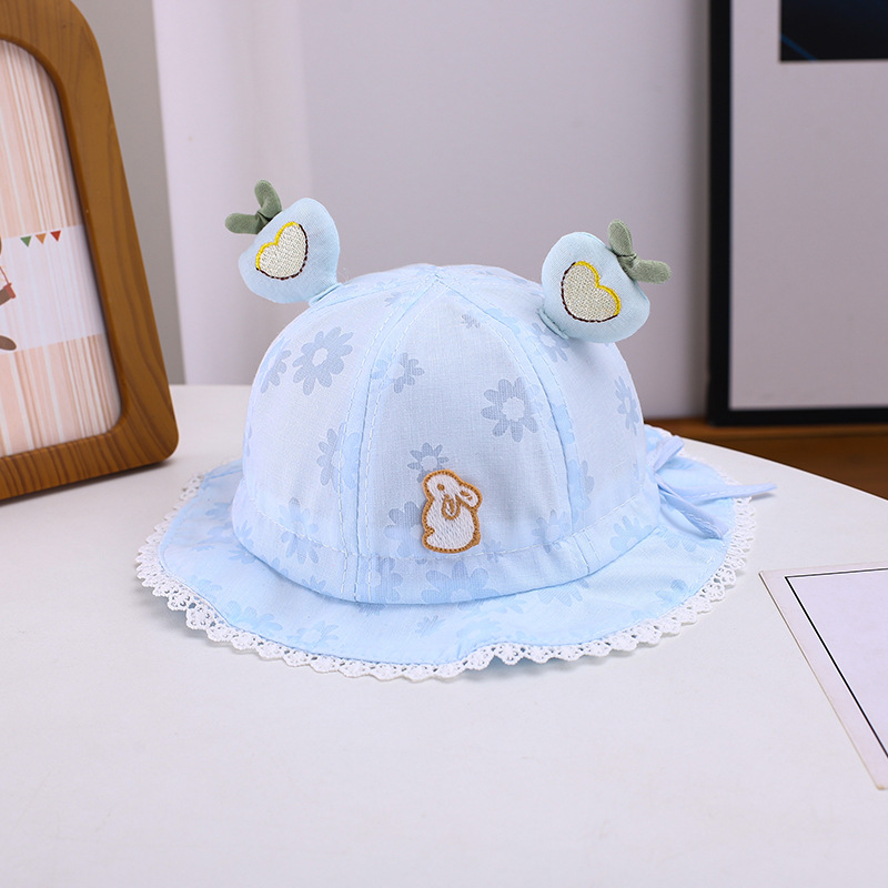 Sombreros para bebés pequeños meses sombreros para bebés de primavera y otoño delgados 6 - 12 meses sombreros de sol de encaje para bebés verano