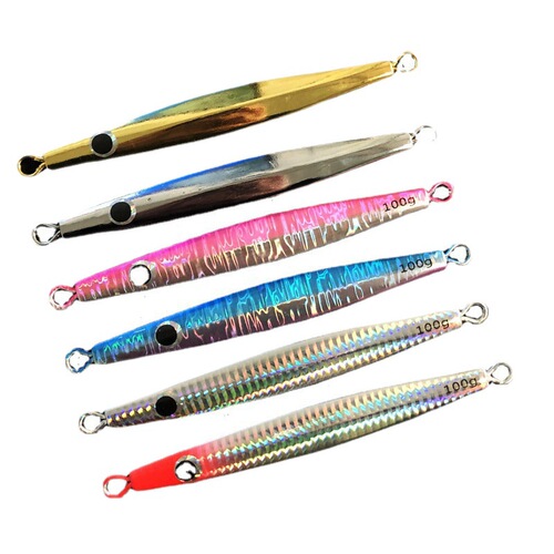 Casting Bait: Iron Plate Ocean Trolling Iron Plate South Oil Lead Fishing Baits Shore Casting Iron Plate Fake Lure Spinning Baits 100g