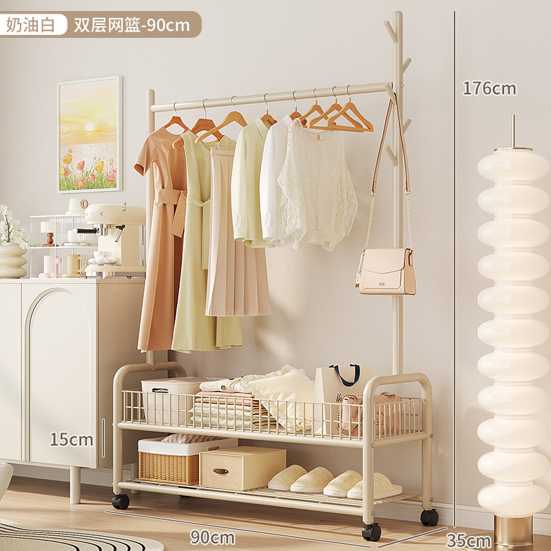 더블 레이어 크림 화이트 90 코트 랙