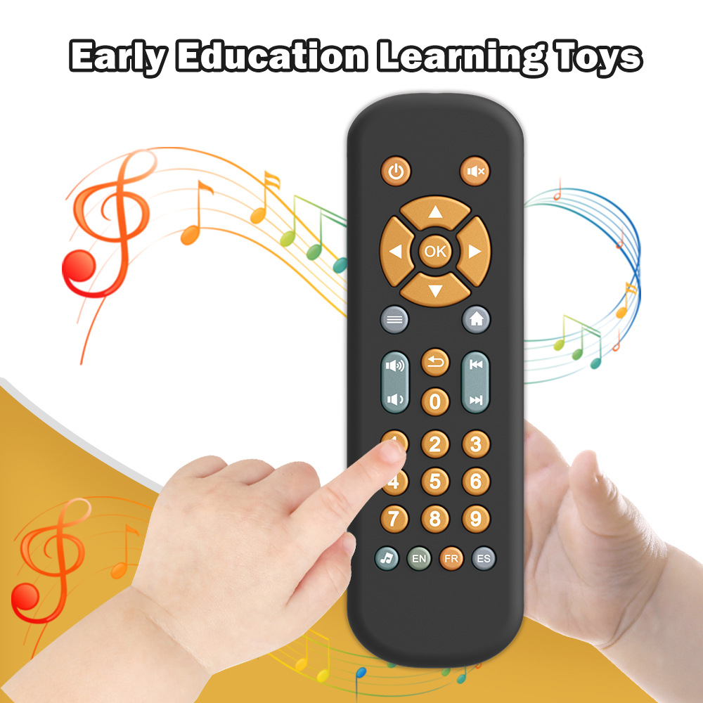 Control remoto de simulación de TV infantil personalizado Control remoto de TV infantil Aprendizaje musical Educación temprana Juguetes educativos para bebés