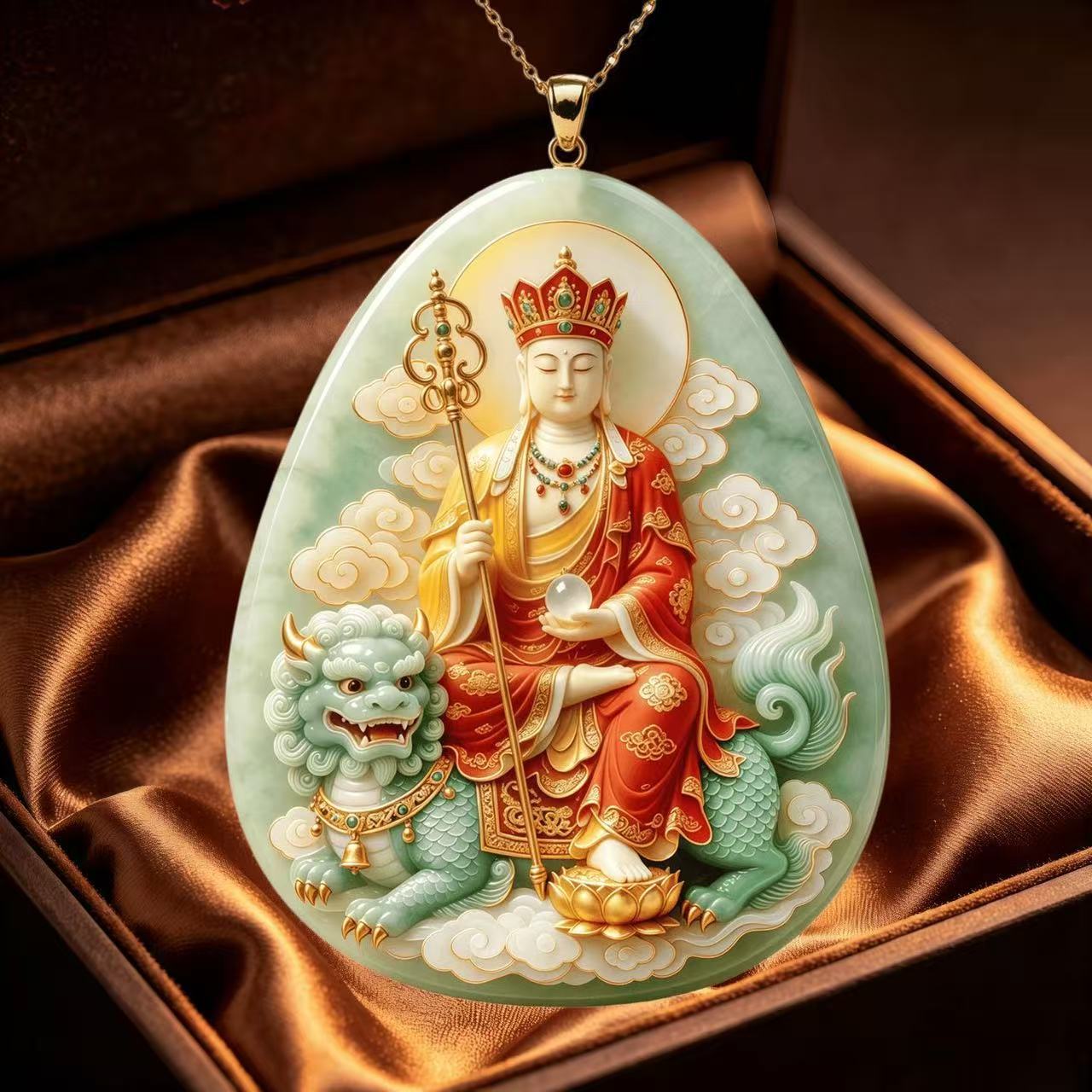 Exquisite hand-carved Pixiu pendant necklace designed by Zhenpin Dizangwang, a handcrafted gift suitable for both men and women to wear as jewelry