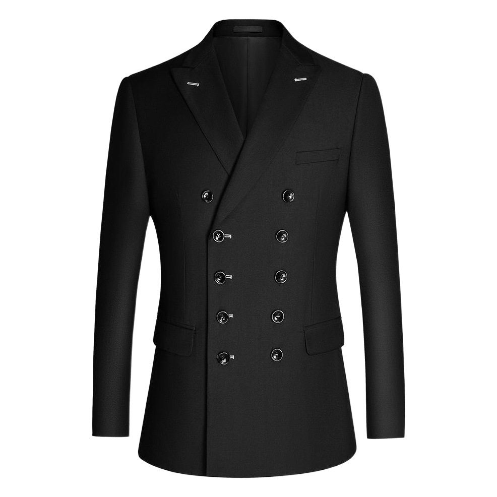 Cross-border Men's Suit Professional Business Casual Suit Foreign Trade Fashion Double Row Dark Blue Black Grey Slim Fit Suit