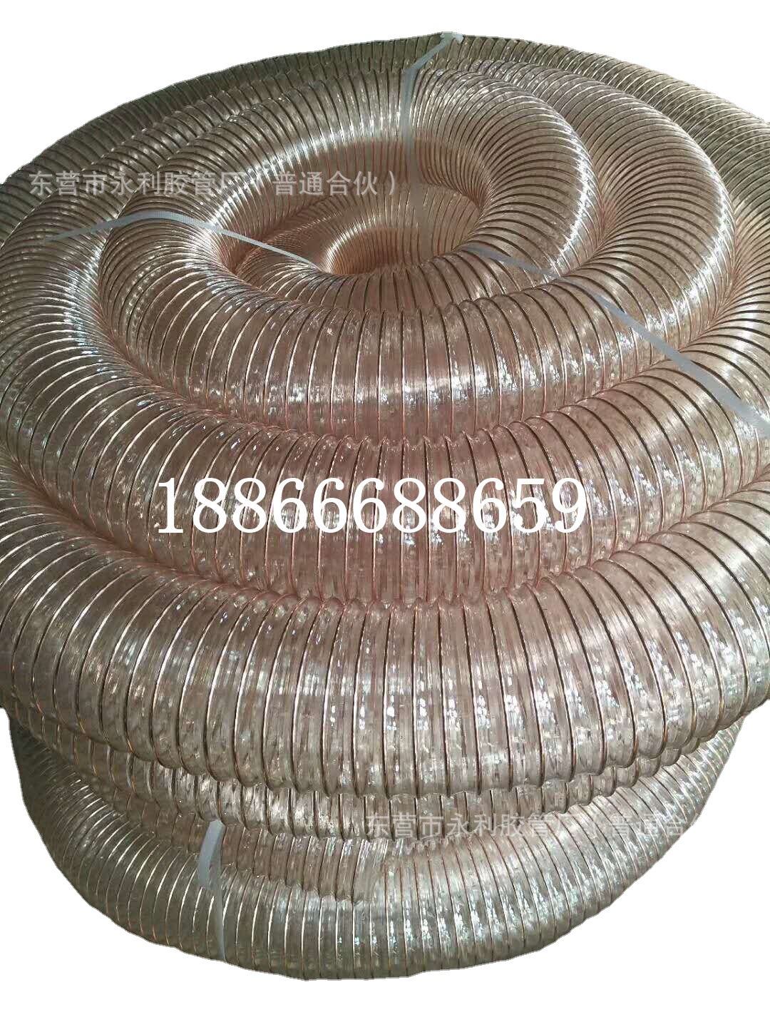 PU透明钢丝软管雕刻机专用耐磨吸尘软管PU钢丝伸缩波纹软管