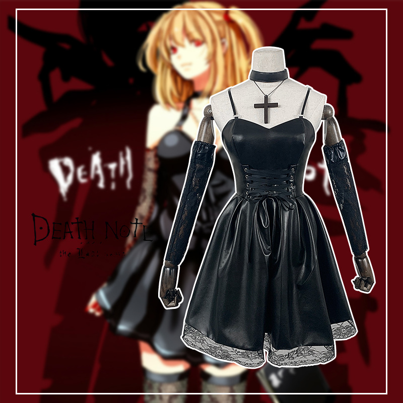 死亡筆記cos服彌海砂cosplay黑色吊帶短裙萬聖節lolita裙子套裝