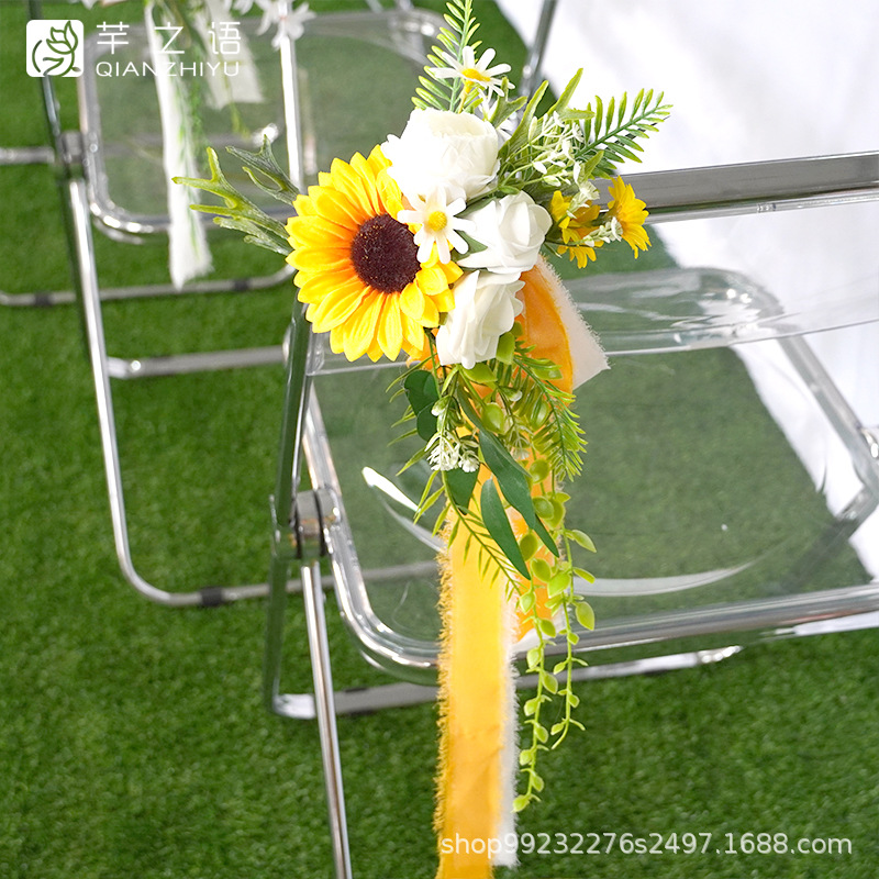 Cinta del girasol YZ002: leche blanca + amarillo del girasol