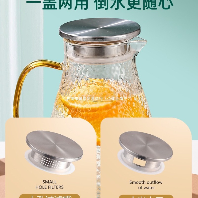 Glass teapot for home use, capacious tea, set