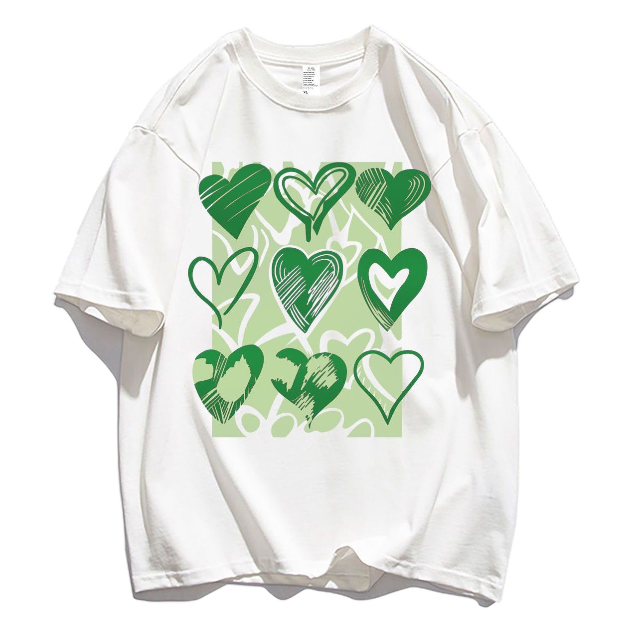 Camiseta de manga corta directa de fábrica pareja temperamento suelto camiseta Comercio exterior estilo Hong Kong seda de hielo media manga femenina verano manga corta Camiseta hombres