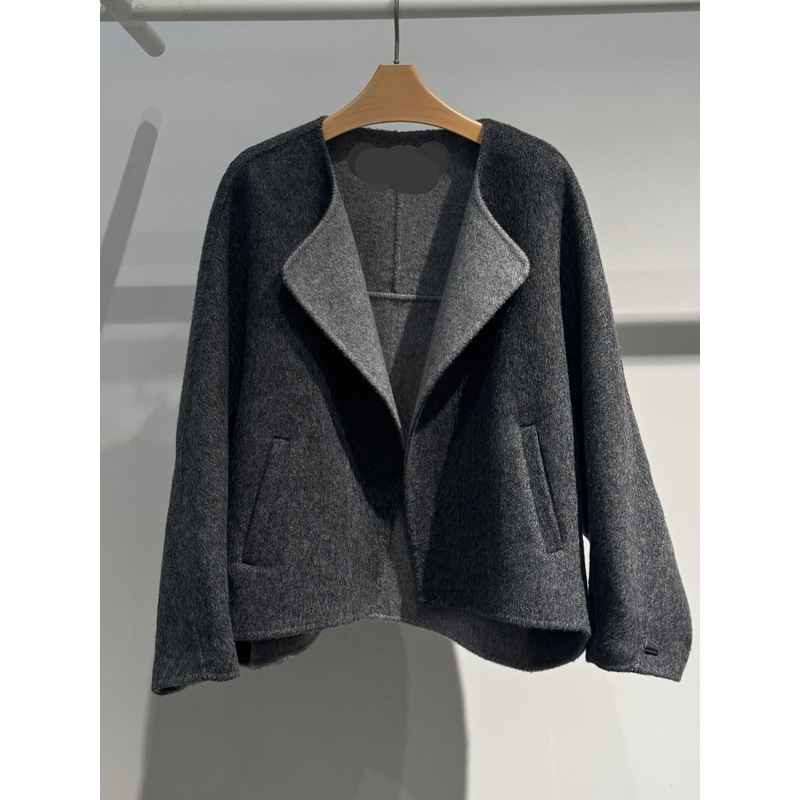 Mm Mall Same Style 2025 Winter New Gray Petite Short Wool Coat Jacket Coat 5Ga170521