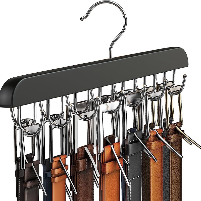 Solid wood belt storage rack household belt tie hook hanger underwear sling multi-functional solid wood tie rack