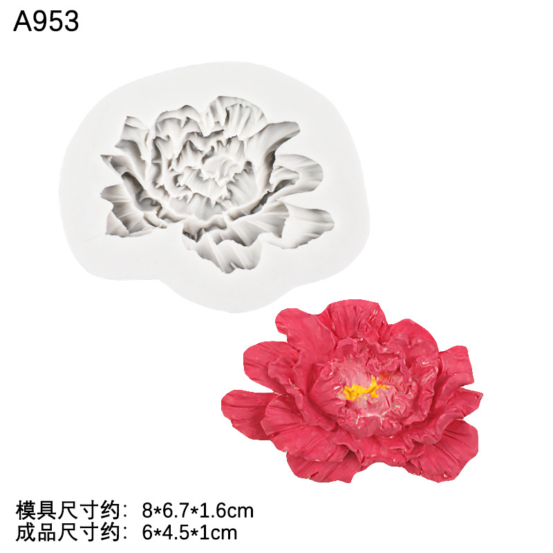 Girasol peonía crisantemo silicona fondant pastel de chocolate postre DIY hecho a mano aromaterapia coche colgante