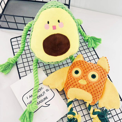 Cross-border pet plush toys cat and dog corn kernel plush voice dog toys interactive self-exciting toys wholesale