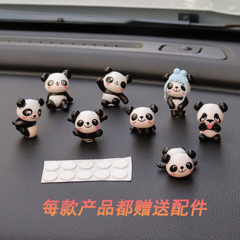 Panda decoración de coche consola central espejo retrovisor lindo de dibujos animados muñeca panda al por mayor