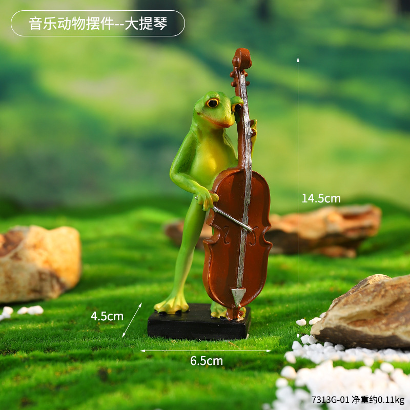 New Funny Micro-expression Frog Ornaments Home Window Resin Crafts Decoration Funny Creative Gift