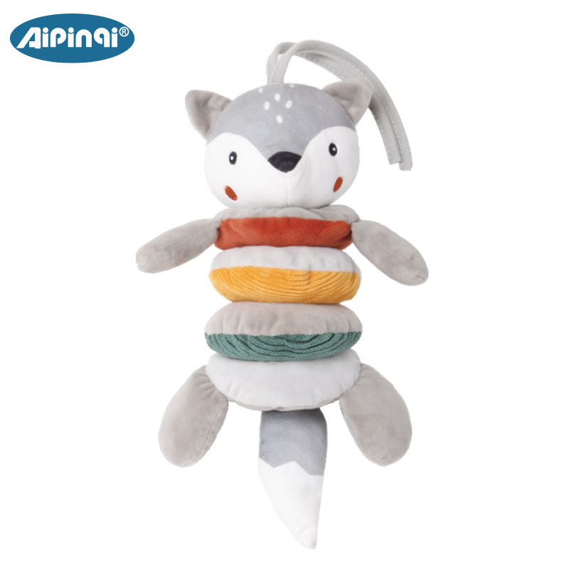 Aipinqi bebés de educación temprana juguetes de campana de música de bebés caja de sonido de peluche colgar cama colgar al por mayor