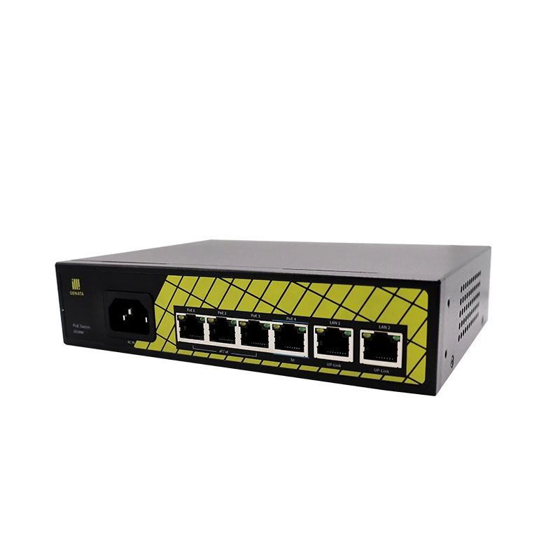 桢田 6-port 100M national standard poe switch 4+2 surveillance camera network cable hub 8-port GNT-9206EA