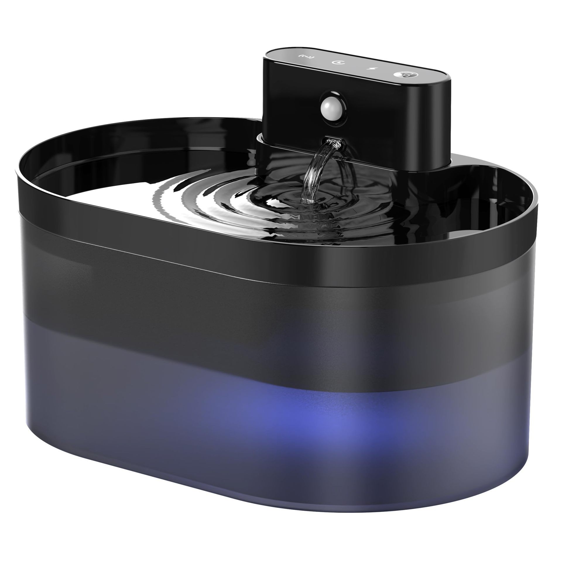 亚马逊爆款新款感应宠物饮水机跑道方形猫咪狗狗直饮水器滤芯滤棉