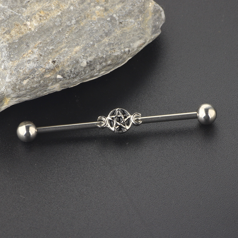 Pointed titanium steel lip stud product view