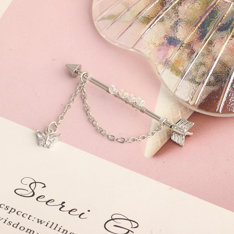 Stainless Steel Industrial Ear Long Rod Body Piercing Ear Bone Nail Export Jewelry detail image 35