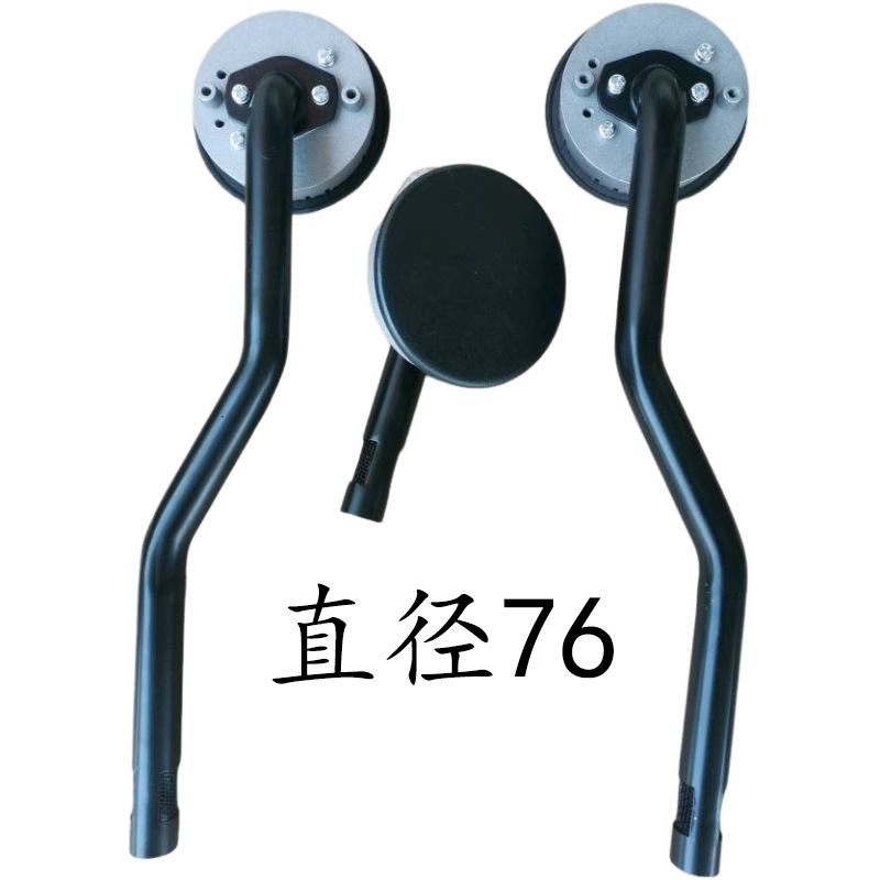 Conjunto de quemador con tubo de guía de aire izquierdo, central y derecho de 76 mm, accesorios de aluminio fundido a presión para parrilla de escape de quemador de alta temperatura