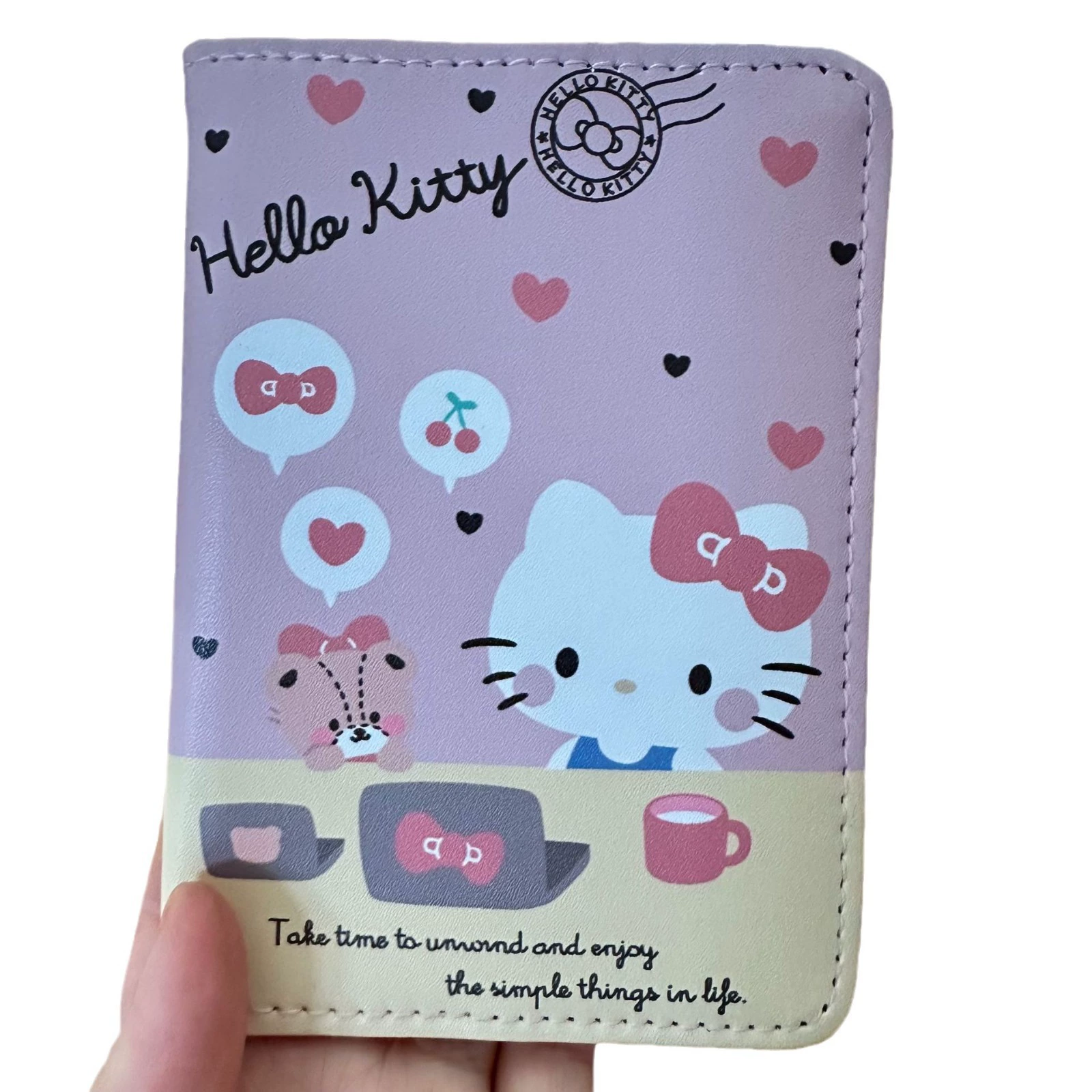 Cartoon protective case, cute crayons, polyurethane passport case