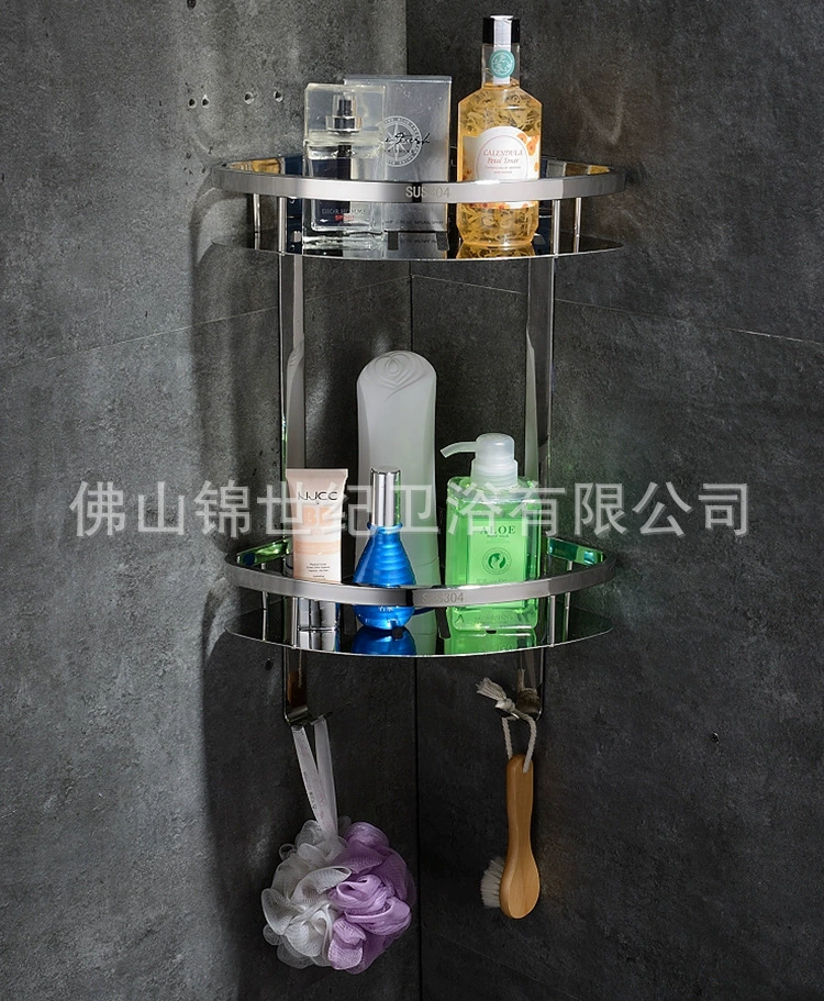 Corner frame stainless steel, double-layer black storage system, (Cross-border trading)