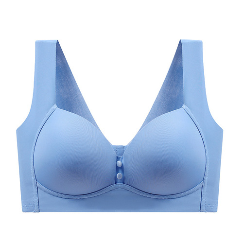 Women's underwear for big breasts and fat people is thin, anti-sagging, side breasts, no trace bra, no rims, push-up large size bra