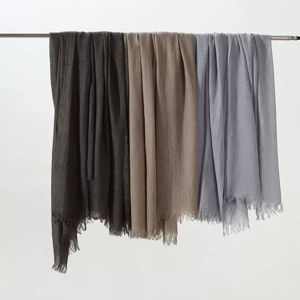 New Solid Color Cotton and Linen Scarf Women's High-grade Silk Scarf Scarf Sunscreen Headscarf Artistic Beach Scarf Scarf Large Shawl