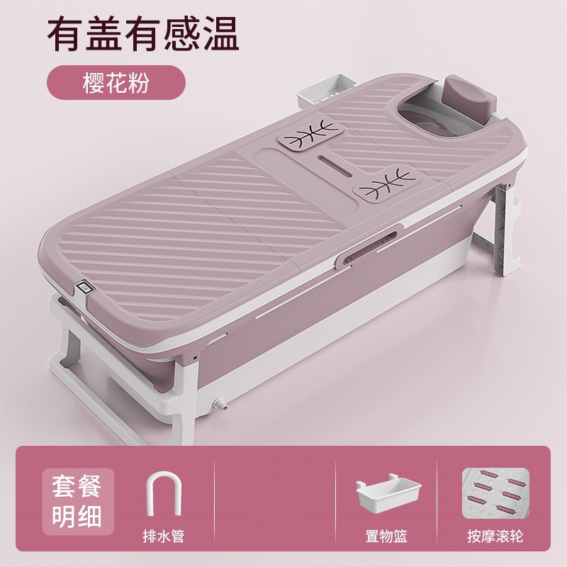 Cubo de baño plegable adulto baño cubo hogar cubo baño espesado cuerpo completo de plástico adulto bañera grande bañera