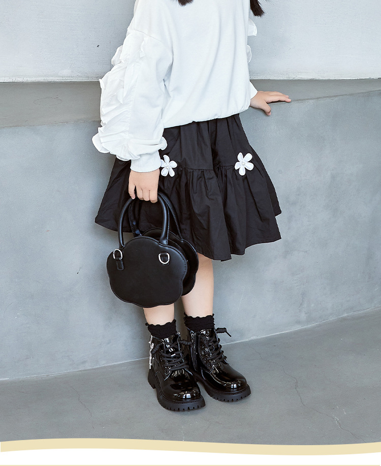 Children's Martin boots autumn and winter new style girls boots non slip girls black big children's short boots boys spring_voghion.com