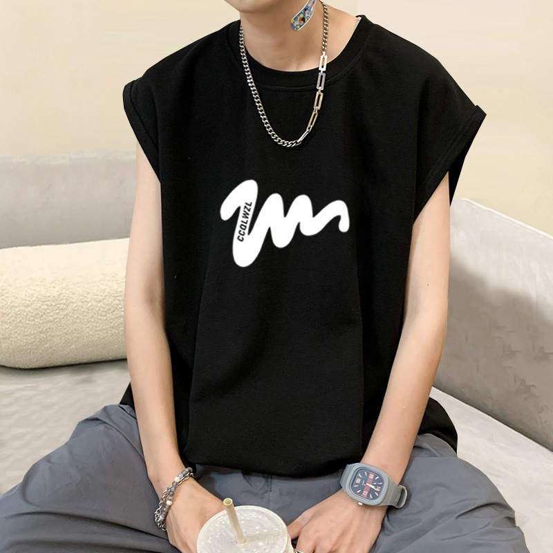 Factory Direct Basketball Vest Men's Summer Thin Loose Large Size Outer Wear Sleeveless T-shirt ins Hong Kong Style All-match T-shirt Factory Direct Basketball Vest Men's Summer Thin Loose Large Size Outer Wear Sleeveless T-shirt ins Hong Kong Style All-match T-shirt