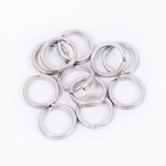 Luya flattened stainless steel double-turn swivel fishhook connector Luya bait connection ring fish line loss prevention ring fishing