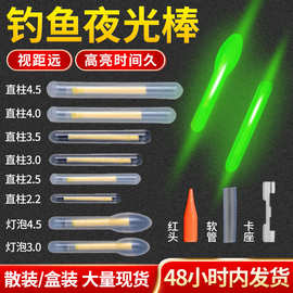 现货批发钓鱼夜光棒夜钓渔具配件大肚漂海漂散装发光棒浮漂荧光棒