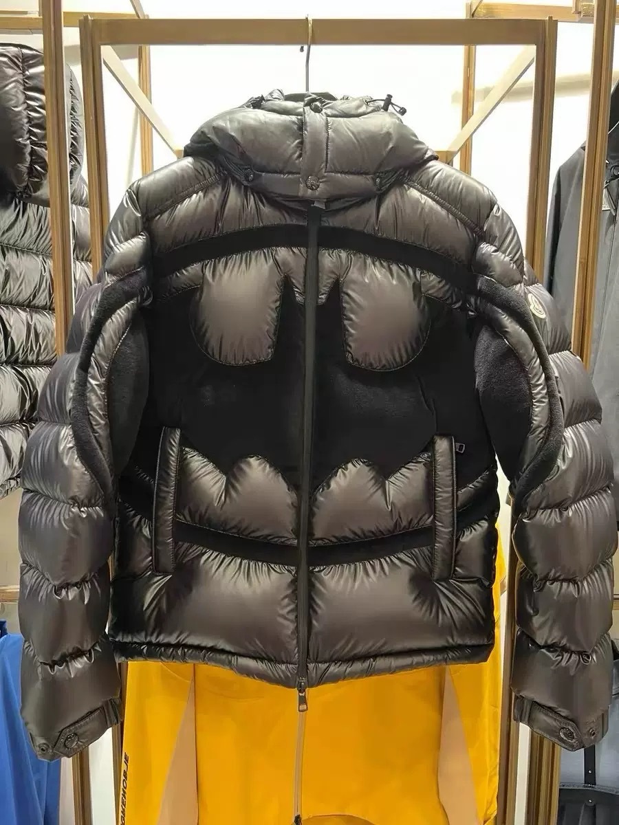 Batman co-firmó un nuevo abrigo de invierno con capuzas, vestido de algodón de empalme para parejas de moda, versátil, protección gruesa