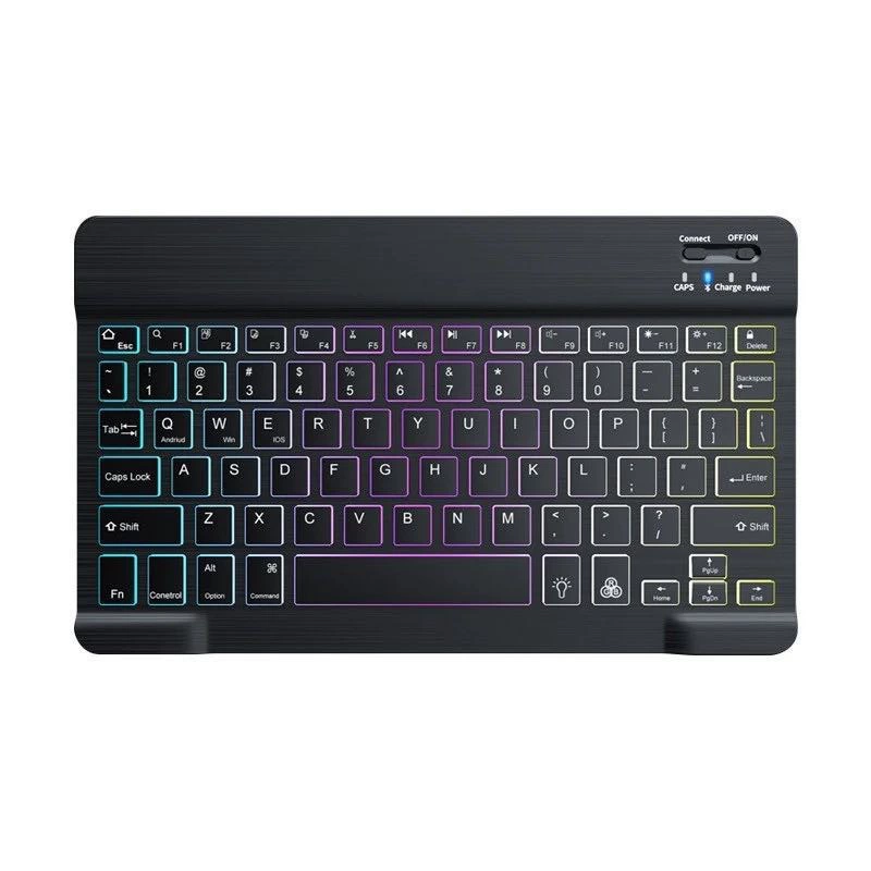 Rainbow glowing compatible keyboard, tablet wrench, mobile phone, light handheld wireless set, bluetooth