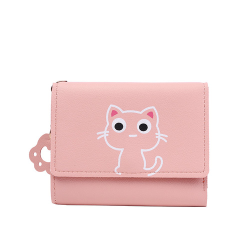 Factory direct sales  Korean version new women's wallet short creative fashion wallet student buckle coin purse