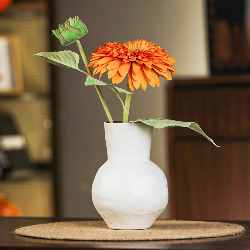 Stoneware Jar, New Chinese Style Retro Zen Ceramic Vase Ornaments, Wabi-Sabi Style B&B Tea Room Hotel Cross-Border Ornaments