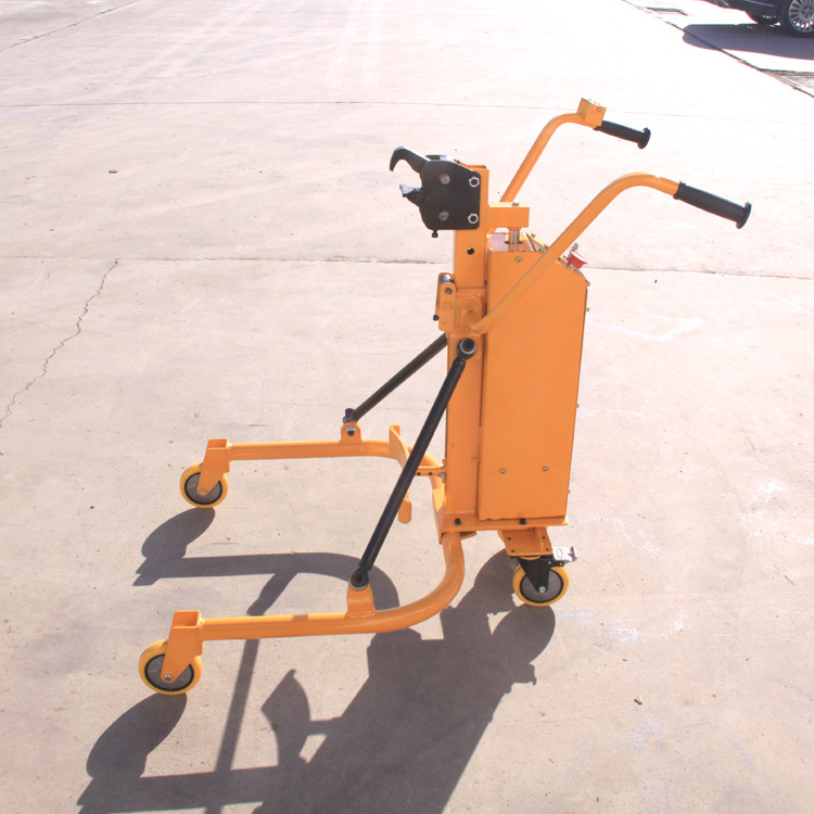 电动油桶圆桶搬运装卸车全自动液压咬嘴铁桶塑料桶升高叉车