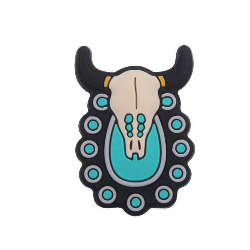 Nuevos artículos para madres y bebés dibujos animados vaqueros occidentales cuentas de silicona creativas DIY tetas cadena de pulsera juguetes accesorios de goma de dente