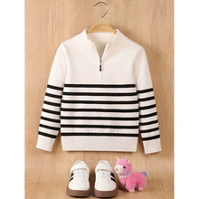 G 22736 Stripe half zip boy's knit sweater ���ư뿪������ͯ