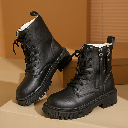 Women's 35-42 Martin Boots, British Style Windmill with Buckle, Spring and Autumn New Thick Sole, Versatile and Slimming Short Boots