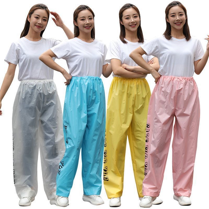 Pantalones de lluvia impermeables solo pantalones para llevar hombre debajo del cuerpo chaqueta de lluvia de plástico para mujeres para montar engrosado tormenta desechable nuevo