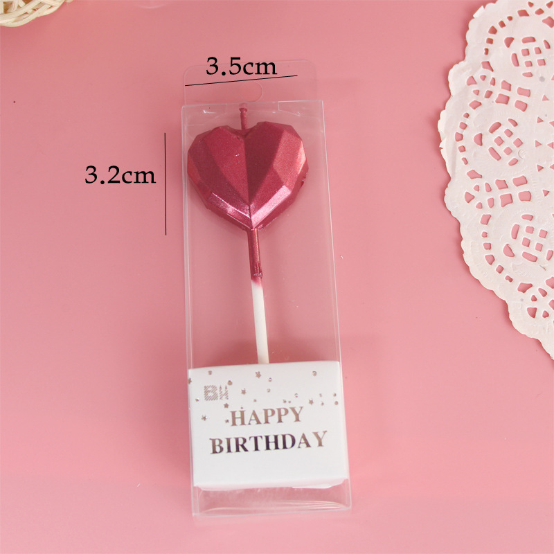 Valentine's Day Heart Shape Paraffin Birthday Candle display picture 3