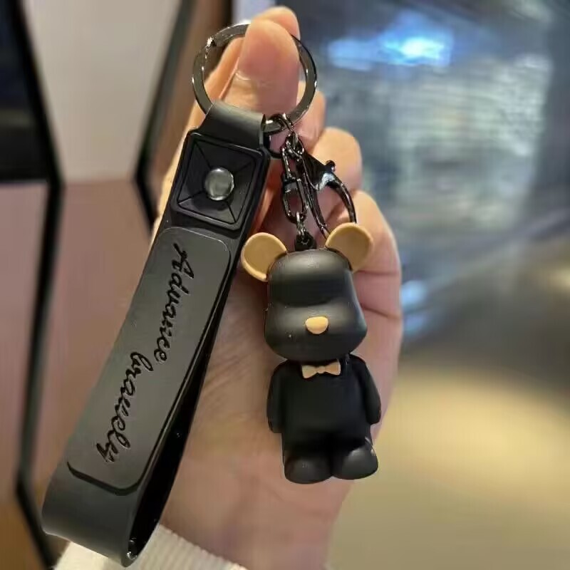 暴力蝶ネクタイクマキーホルダーペンダントバックルアクセサリーバッグ小さなギフト小さなギフトかわいい卸売クリエイティブキーホルダー|undefined