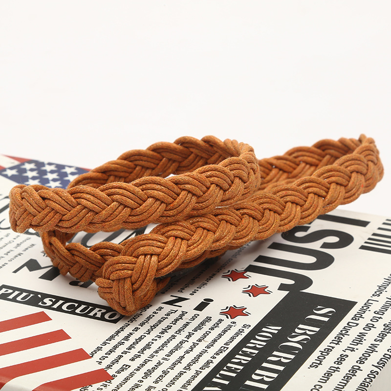 Retro Ethnic Style Twist Alloy Wax Rope Patchwork Plating Women's Woven Belts display picture 14