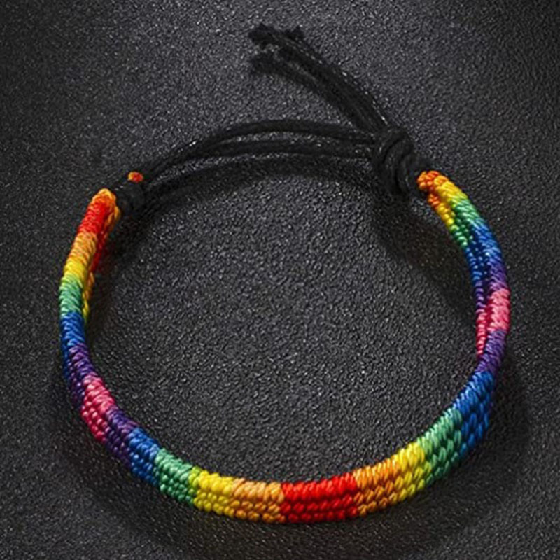 Fashion Gradient Color Braid Knitting Unisex Bracelets 1 Piece