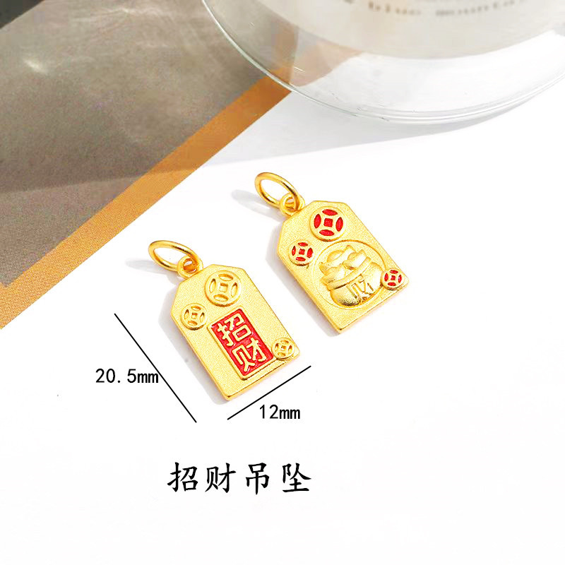 Long-Lasting Vietnamese Sand Gold Gourd Fortune-Attracting Lock Pendant Spacer Beads DIY Bracelet Clothing Cultural and Creative Accessories